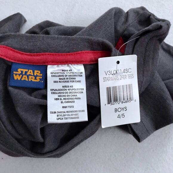 Star Wars NWT Graphic Shirt Boys 4/5 - Picture 7 of 8